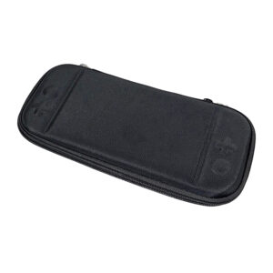 Custom black impact-resistant EVA hard case for Switch 2 with embossed controller design, manufactured by direct OEM supplier
