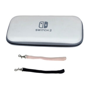White custom EVA hard carrying case for Nintendo Switch 2, manufactured by direct OEM supplier.